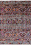 Khorjin Persian Gabbeh Hand Knotted Wool Rug - 5' 8" X 7' 10" - Golden Nile