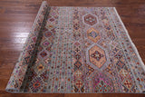 Khorjin Persian Gabbeh Hand Knotted Wool Rug - 5' 8" X 7' 10" - Golden Nile