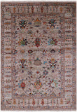 Peshawar Handmade Wool Rug - 5' 9" X 8' 0" - Golden Nile