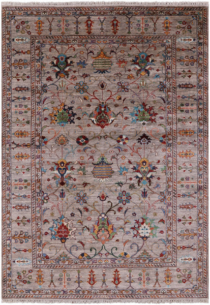 Peshawar Handmade Wool Rug - 5' 9" X 8' 0" - Golden Nile