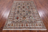 Peshawar Handmade Wool Rug - 5' 9" X 8' 0" - Golden Nile