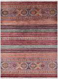 Khorjin Persian Gabbeh Handmade Wool Rug - 5' 11" X 8' 1" - Golden Nile