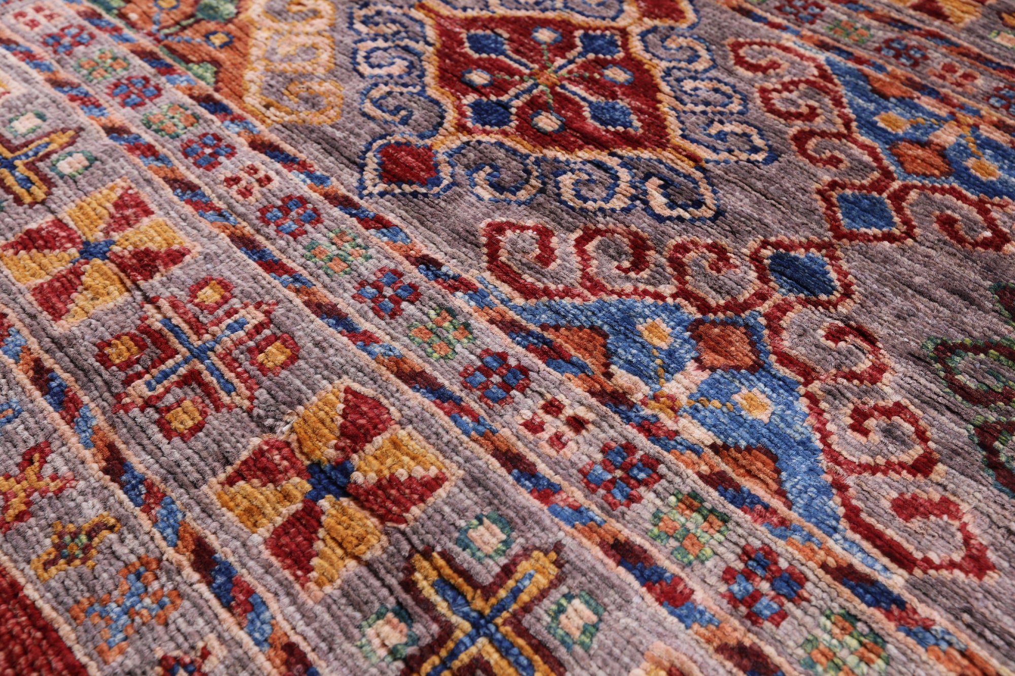 Khorjin Persian Gabbeh Handmade Wool Rug - 5' 11" X 8' 1" - Golden Nile