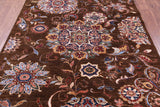 Brown Peshawar Handmade Wool Rug - 5' 8" X 7' 2" - Golden Nile