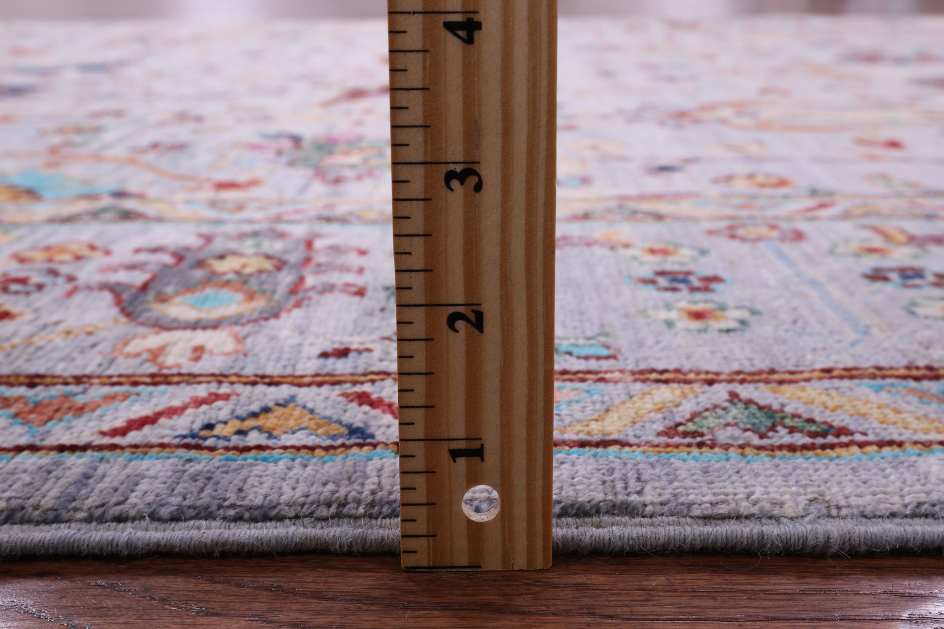 Grey Peshawar Hand Knotted Wool Rug - 5' 8" X 7' 10" - Golden Nile
