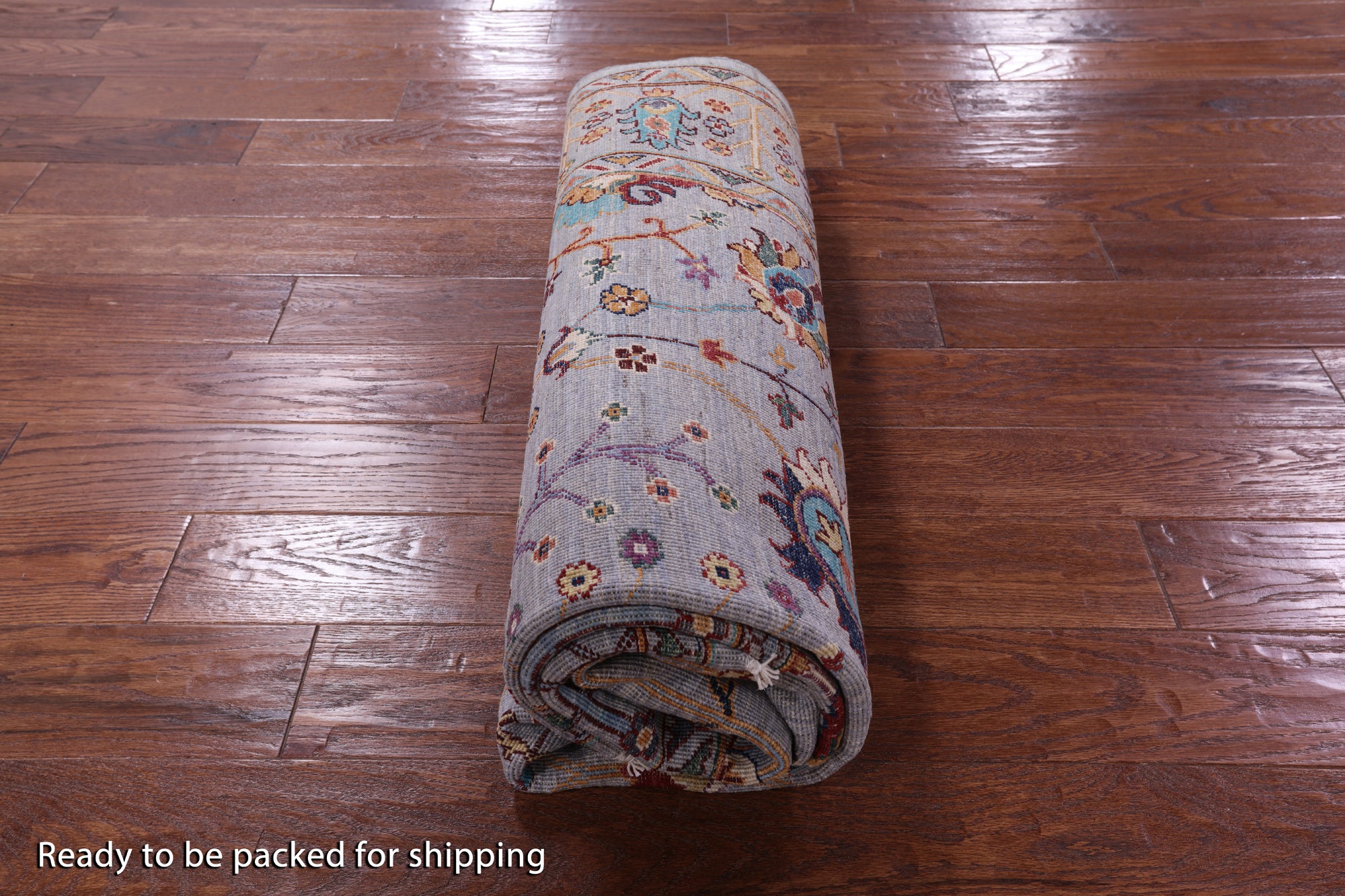 Grey Peshawar Hand Knotted Wool Rug - 5' 8" X 7' 10" - Golden Nile