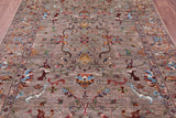 Peshawar Hand Knotted Wool Rug - 5' 8" X 7' 6" - Golden Nile
