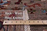 Peshawar Hand Knotted Wool Rug - 5' 8" X 7' 6" - Golden Nile