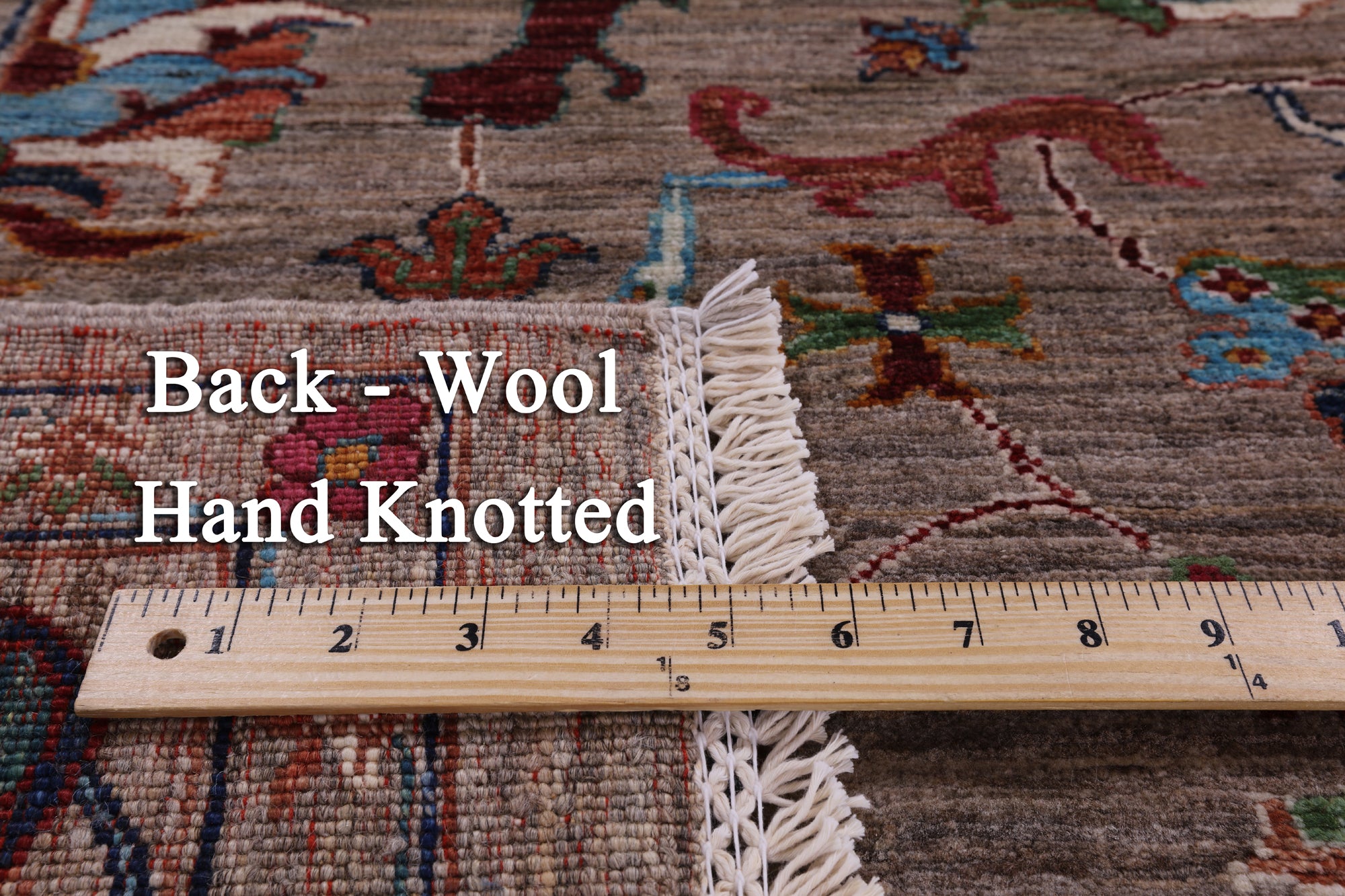 Peshawar Hand Knotted Wool Rug - 5' 8" X 7' 6" - Golden Nile