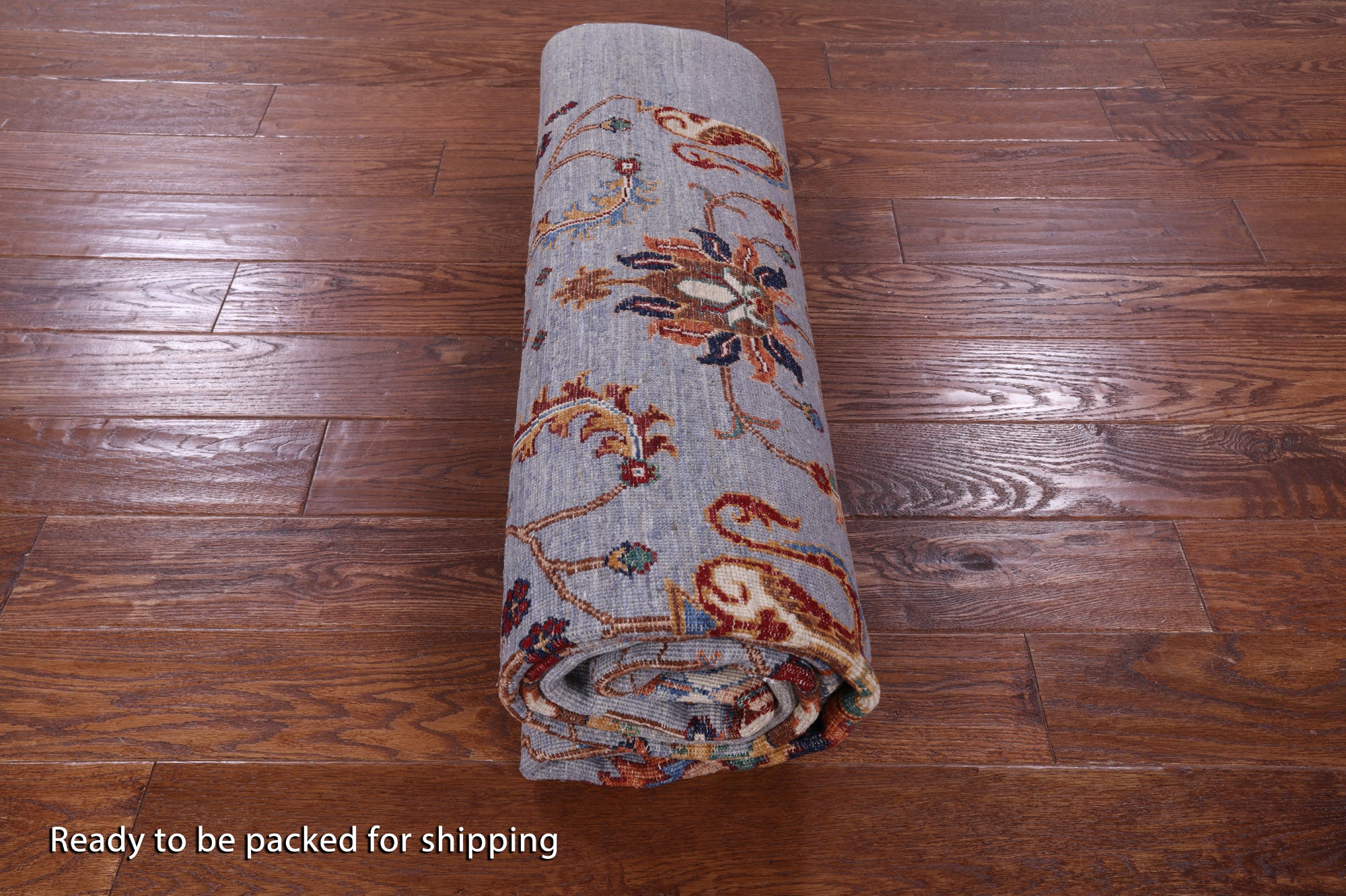 Grey Peshawar Hand Knotted Wool Rug - 5' 11" X 8' 10" - Golden Nile