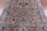 Grey Peshawar Hand Knotted Wool Rug - 5' 11" X 8' 10" - Golden Nile