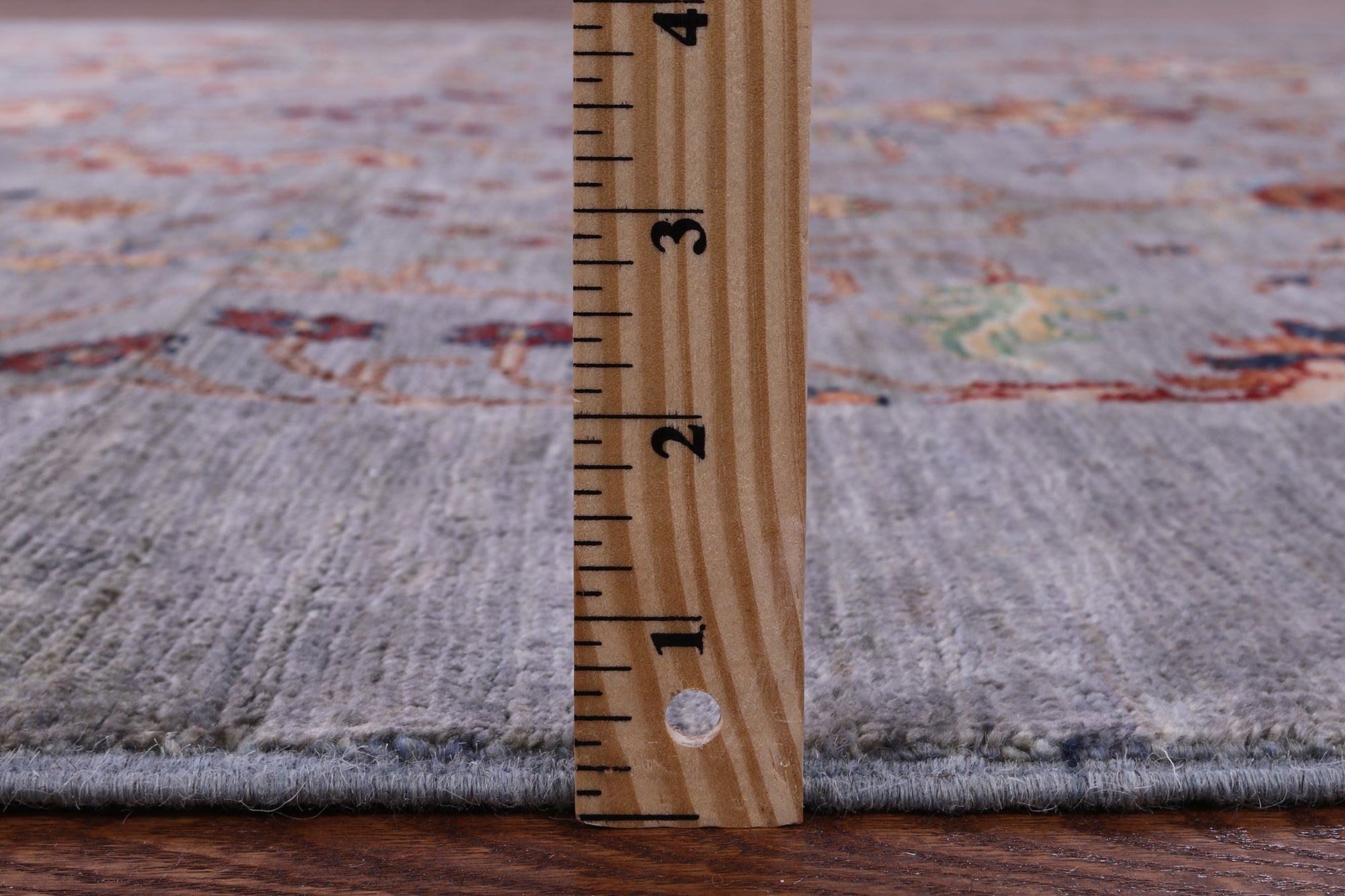 Grey Peshawar Hand Knotted Wool Rug - 5' 11" X 8' 10" - Golden Nile