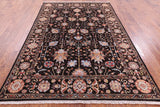 Brown Peshawar Hand Knotted Wool Rug - 6' 1" X 8' 9" - Golden Nile