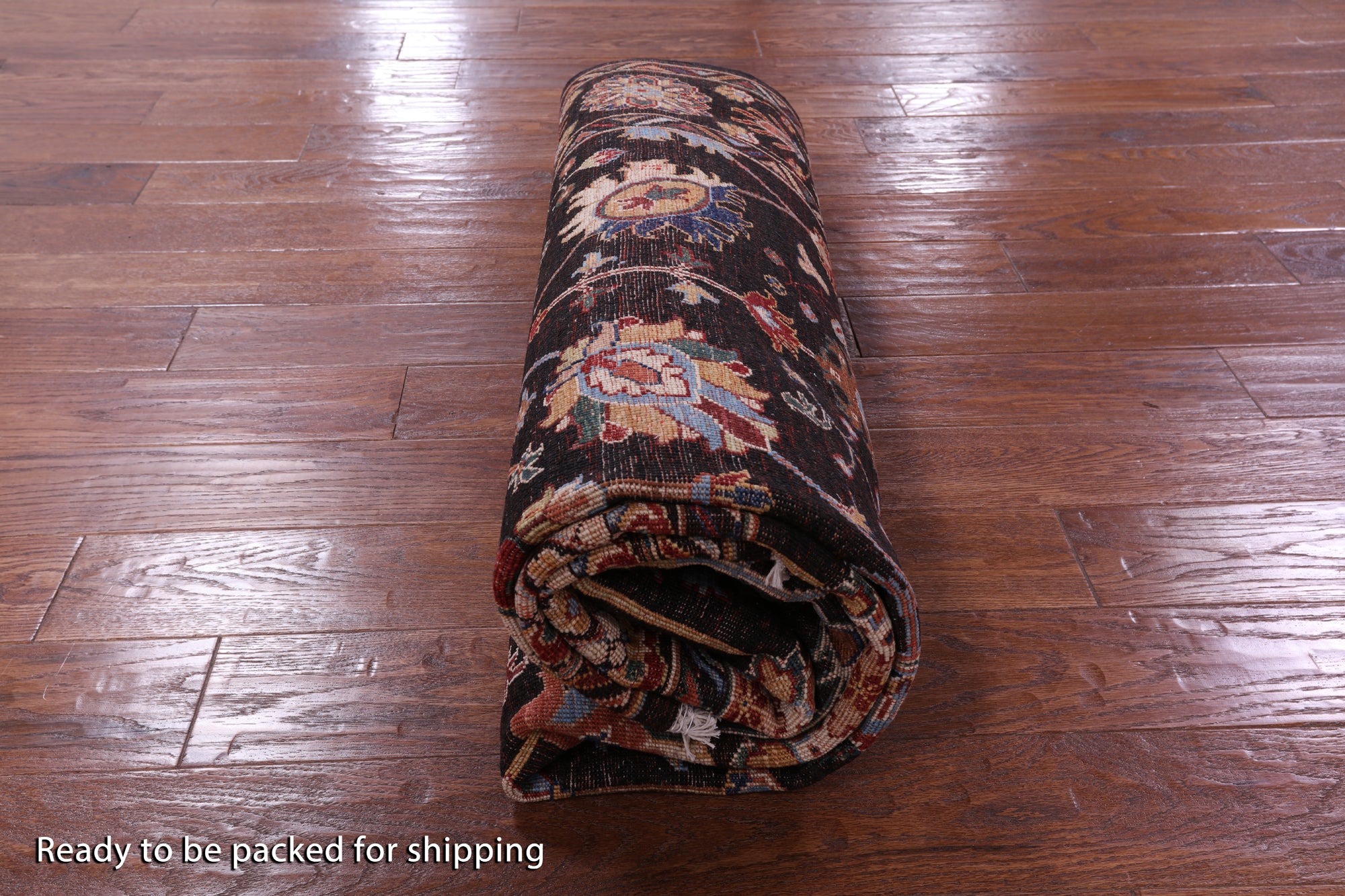 Brown Peshawar Hand Knotted Wool Rug - 6' 1" X 8' 9" - Golden Nile