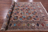 Turkmen Ersari Hand Knotted Wool Rug - 6' 9" X 10' 0" - Golden Nile