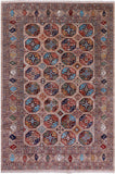 Turkmen Ersari Hand Knotted Wool Rug - 6' 9" X 10' 0" - Golden Nile