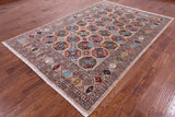 Turkmen Ersari Hand Knotted Wool Rug - 6' 9" X 10' 0" - Golden Nile