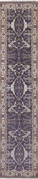 Grey Turkish Oushak Handmade Runner Rug - 2' 6" X 11' 7" - Golden Nile