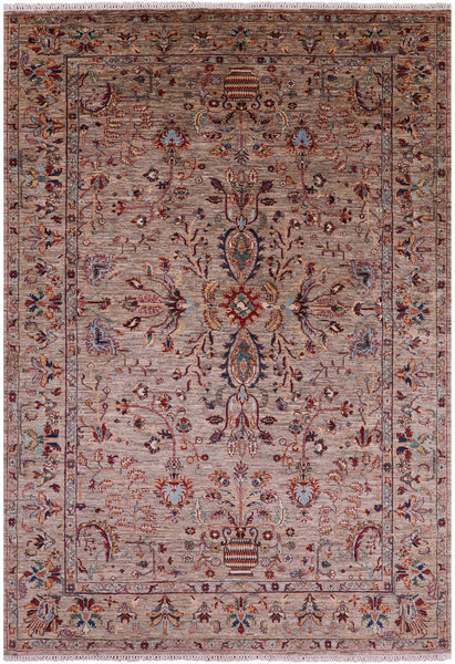 Peshawar Hand Knotted Wool Rug - 6' 9" X 9' 10" - Golden Nile