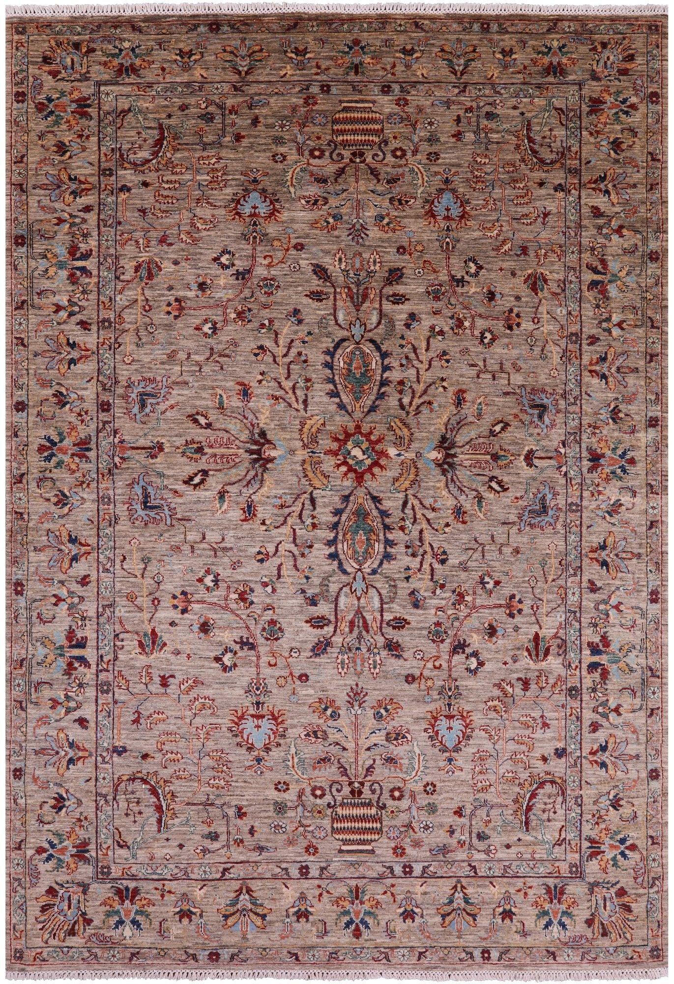 Peshawar Hand Knotted Wool Rug - 6' 9" X 9' 10" - Golden Nile