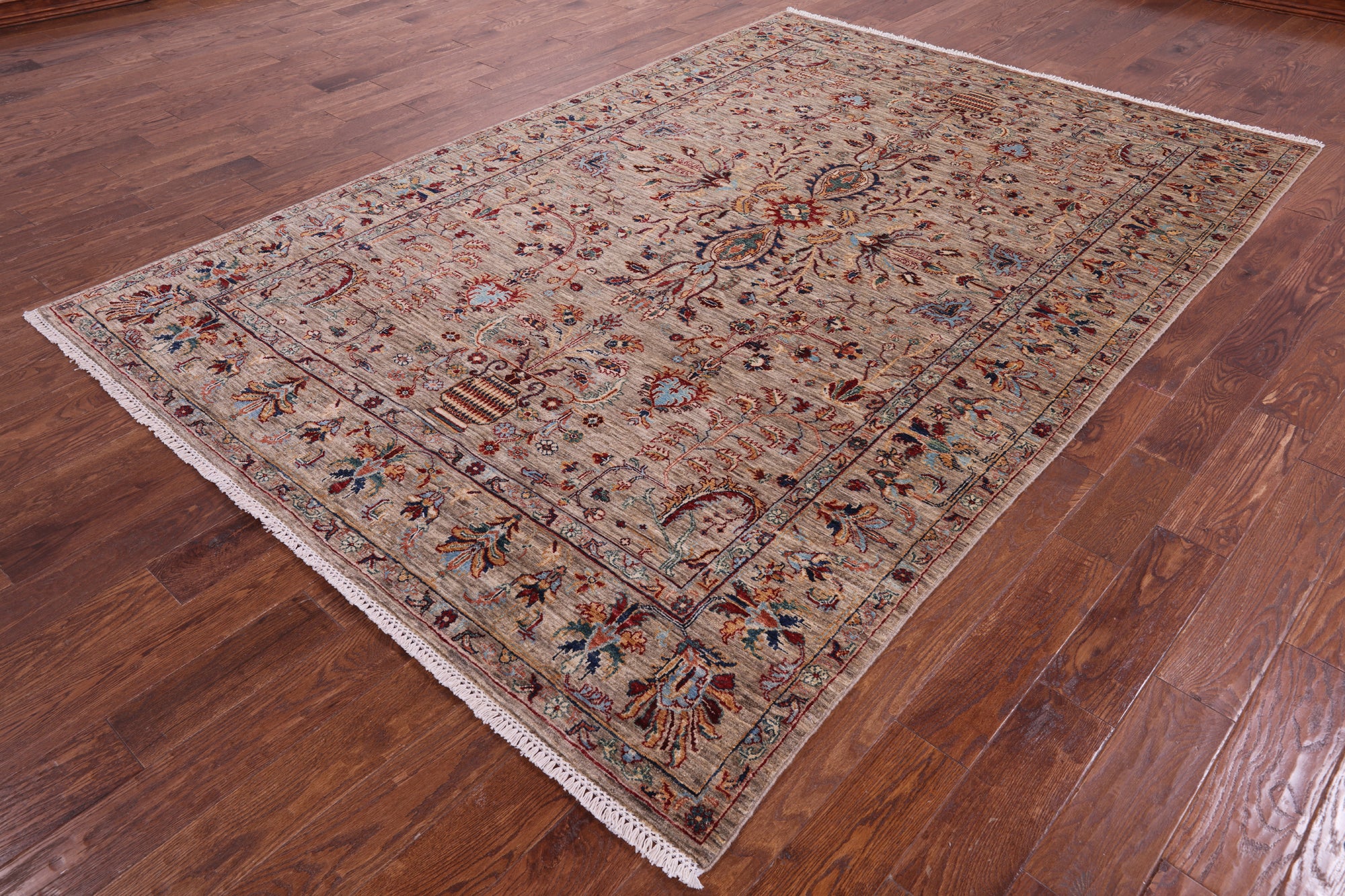 Peshawar Hand Knotted Wool Rug - 6' 9" X 9' 10" - Golden Nile
