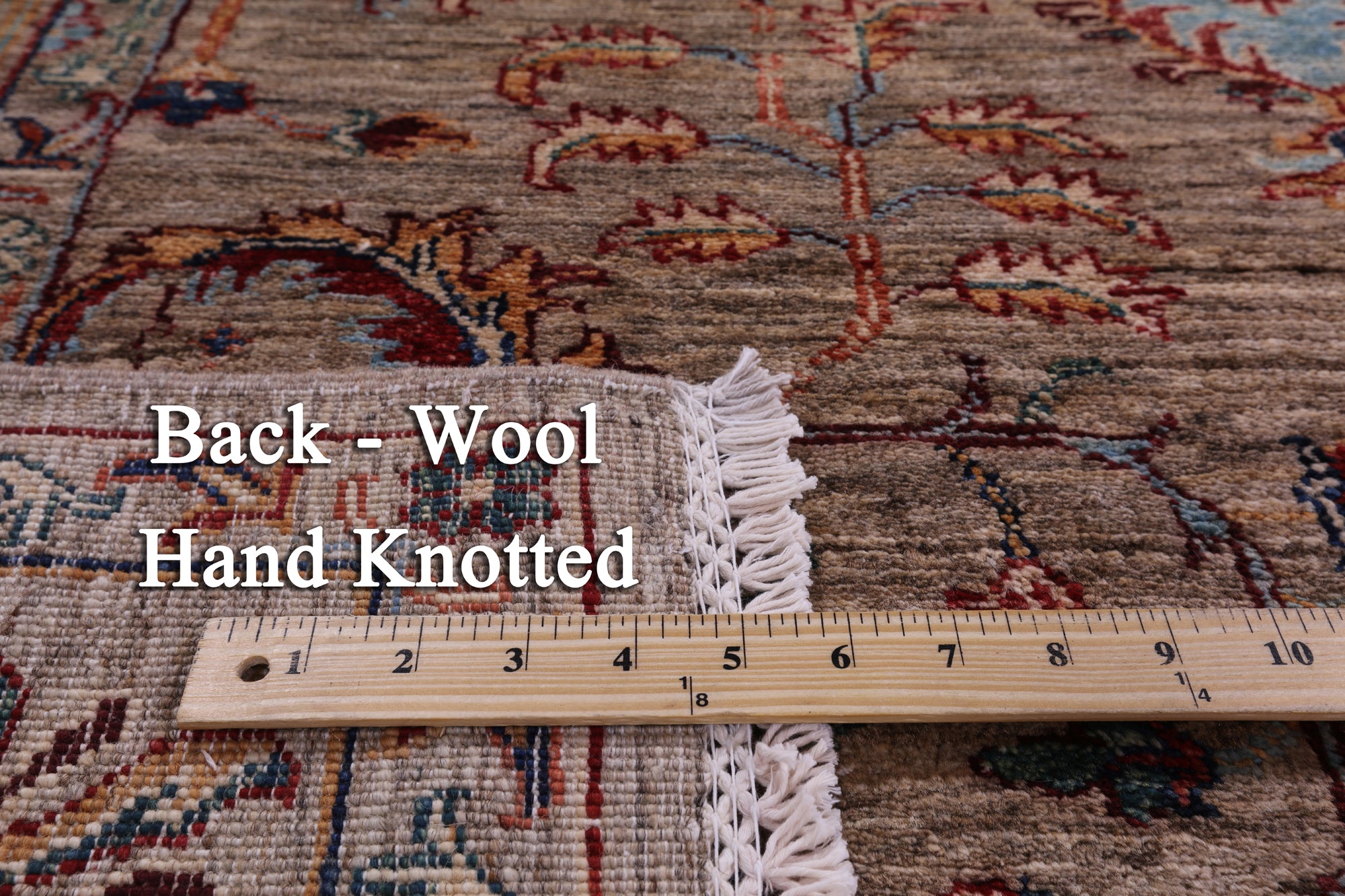 Peshawar Hand Knotted Wool Rug - 6' 9" X 9' 10" - Golden Nile