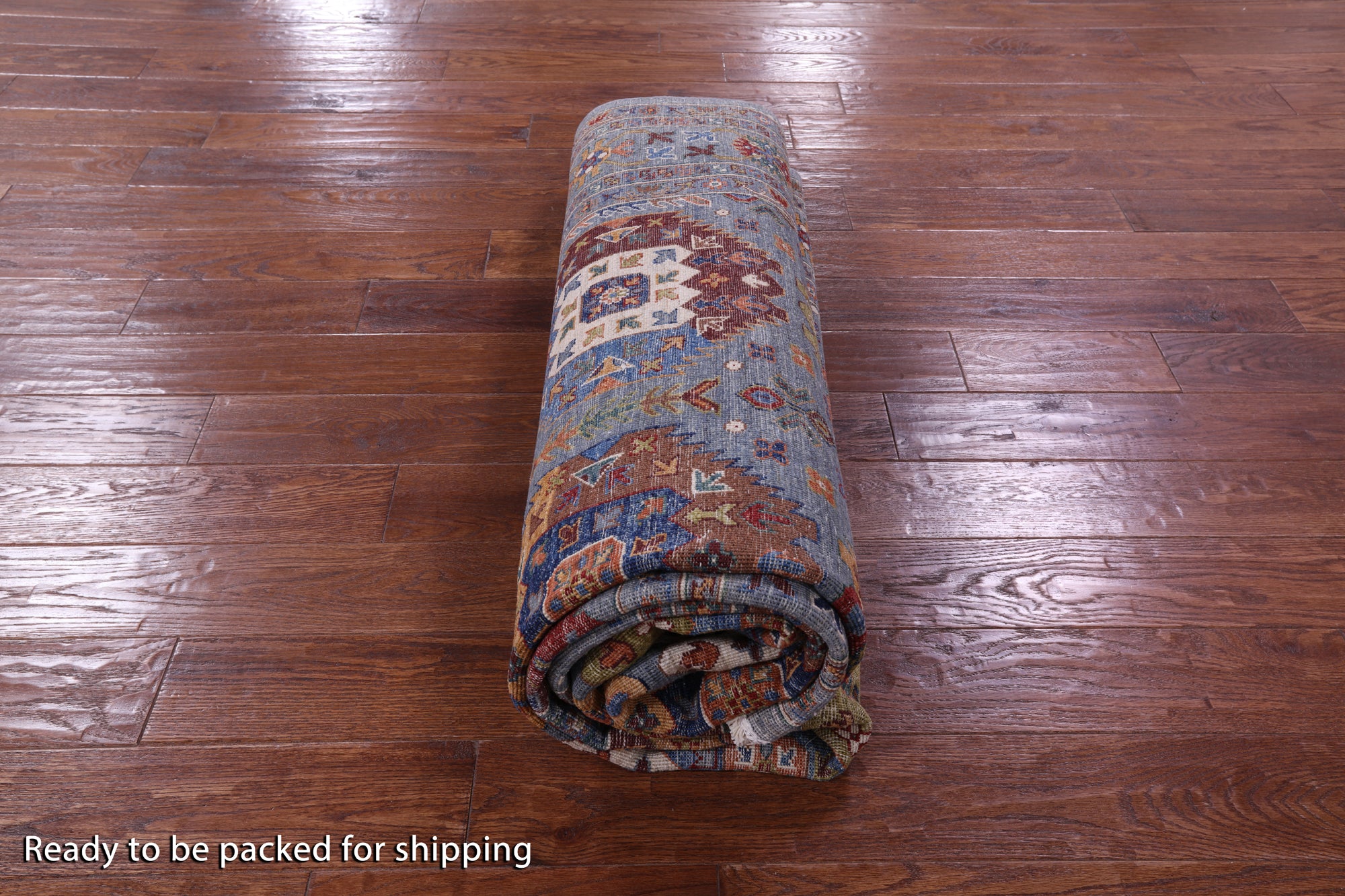 Turkmen Ersari Handmade Wool Rug - 6' 10" X 10' 3" - Golden Nile