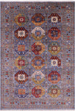 Turkmen Ersari Handmade Wool Rug - 6' 10" X 10' 3" - Golden Nile