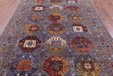 Turkmen Ersari Handmade Wool Rug - 6' 10" X 10' 3" - Golden Nile