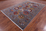 Turkmen Ersari Handmade Wool Rug - 6' 10" X 10' 3" - Golden Nile