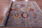 Turkmen Ersari Handmade Wool Rug - 6' 10" X 10' 3" - Golden Nile