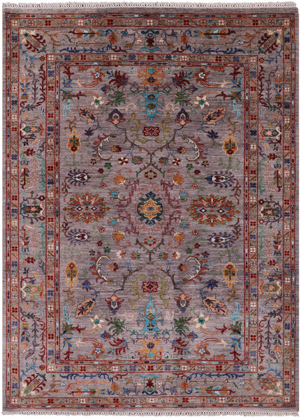 Peshawar Hand Knotted Wool Rug - 5' 8" X 7' 10" - Golden Nile