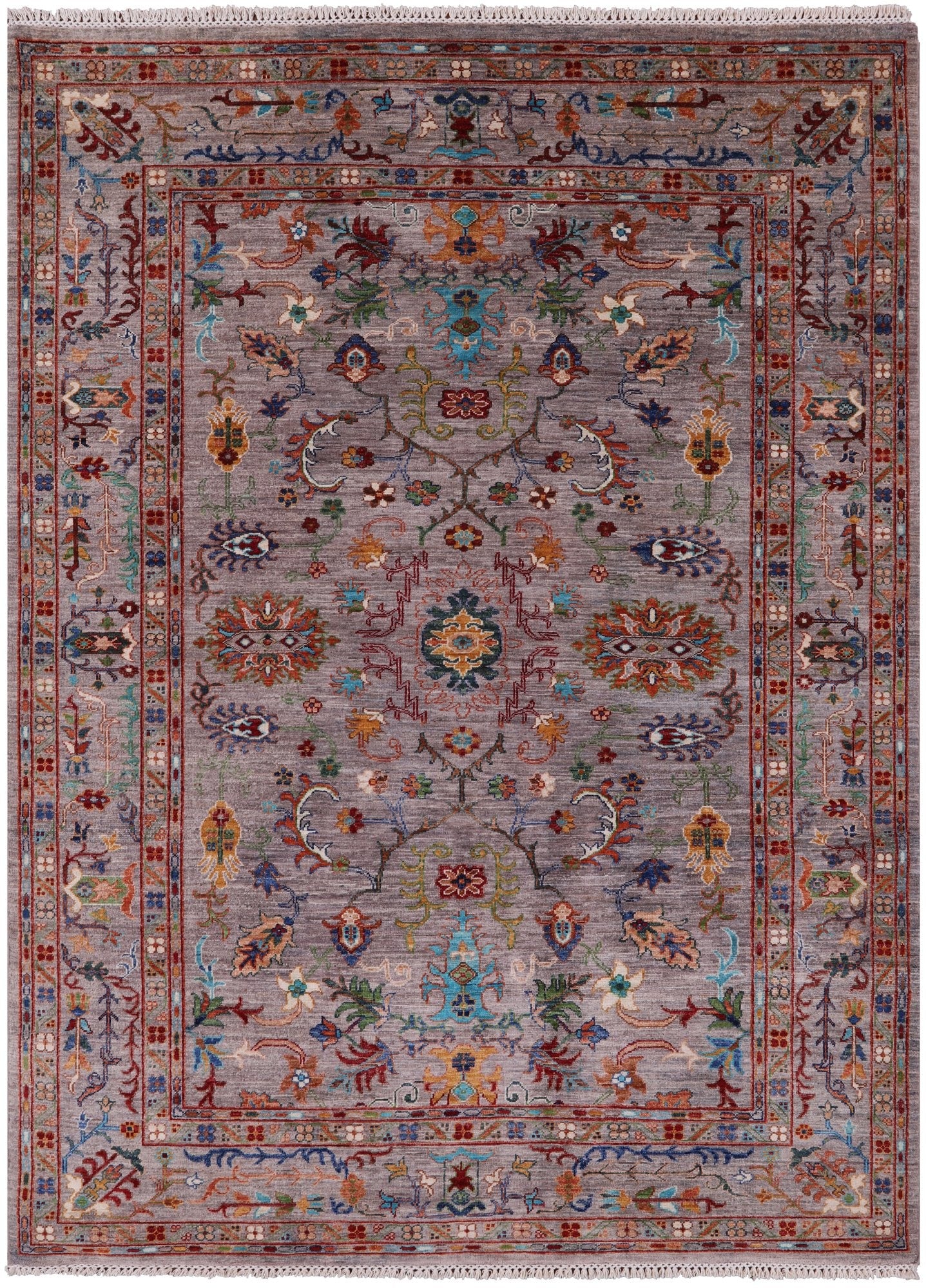 Peshawar Hand Knotted Wool Rug - 5' 8" X 7' 10" - Golden Nile