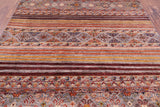 Khorjin Persian Gabbeh Hand Knotted Wool Rug - 5' 0" X 6' 10" - Golden Nile