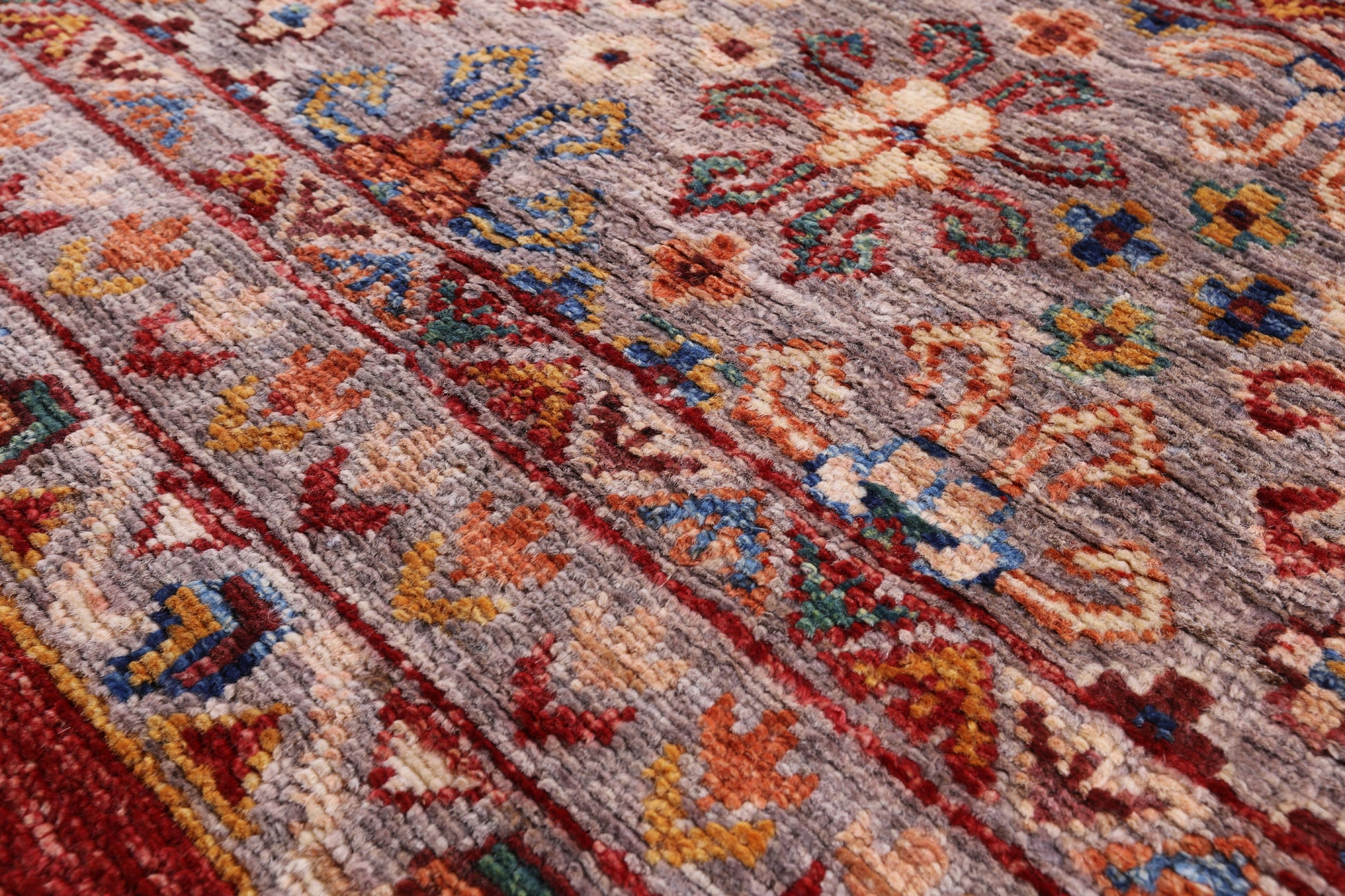 Khorjin Persian Gabbeh Hand Knotted Wool Rug - 5' 0" X 6' 10" - Golden Nile