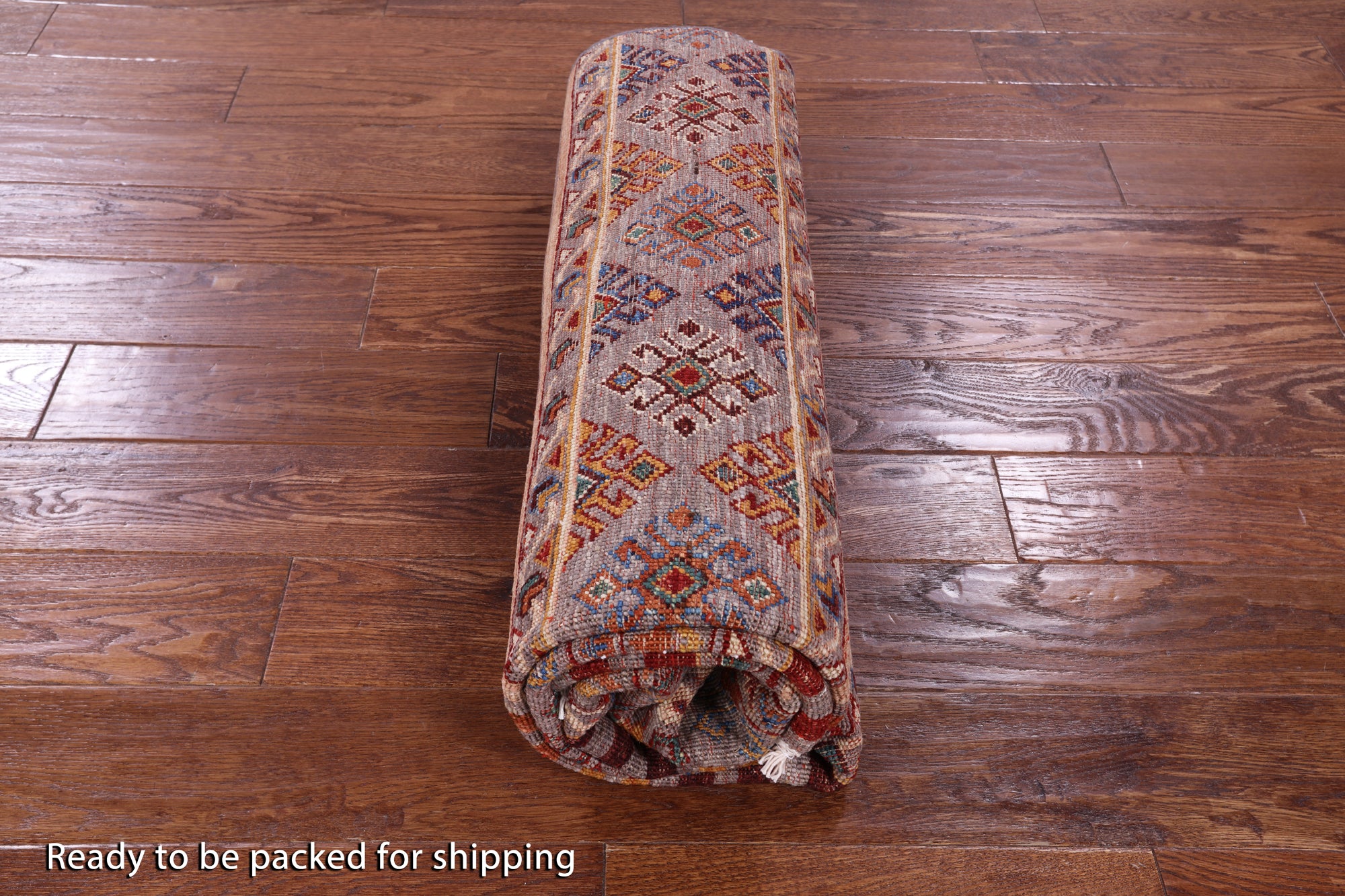 Khorjin Persian Gabbeh Hand Knotted Wool Rug - 5' 0" X 6' 10" - Golden Nile