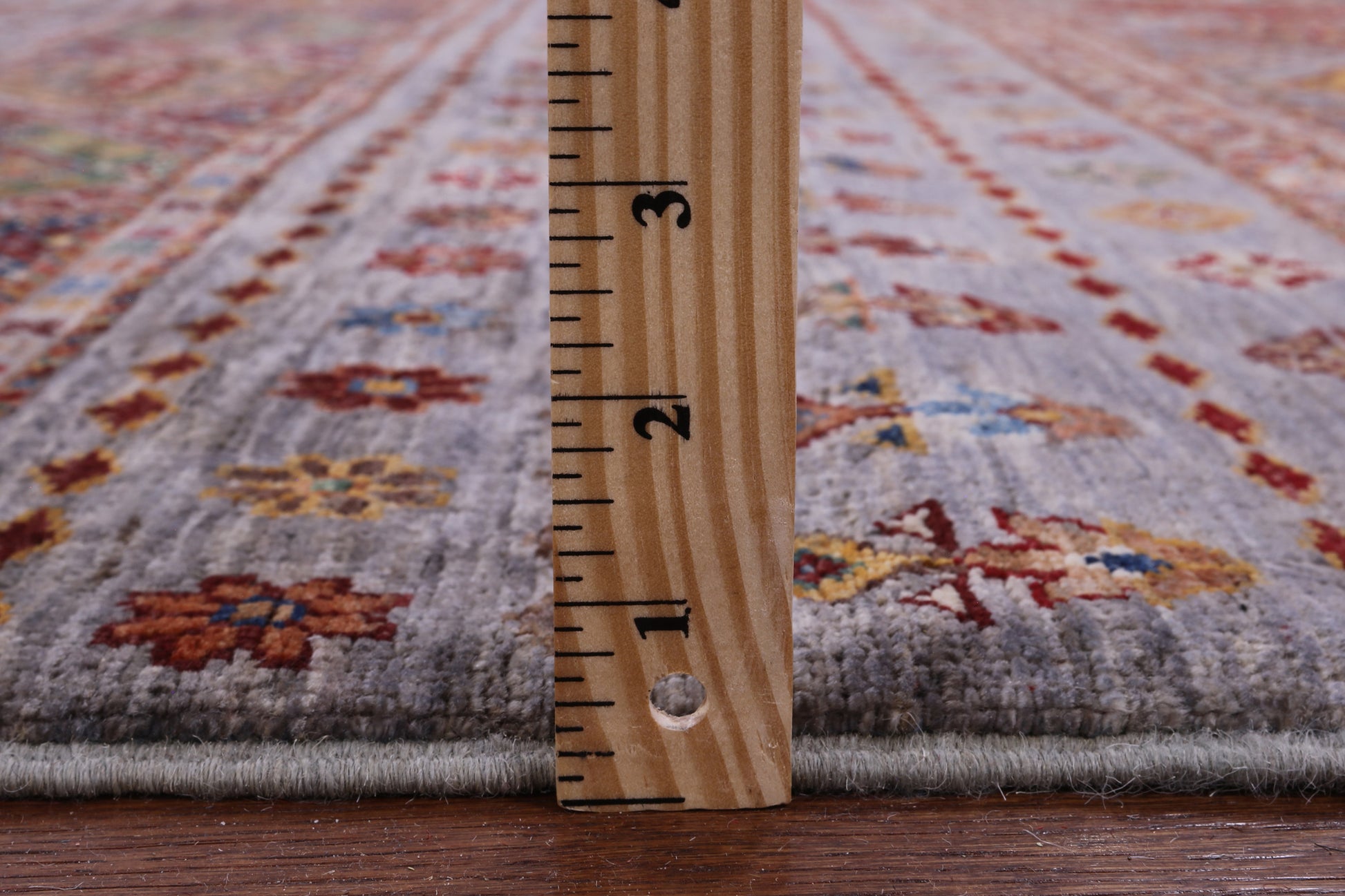 Khorjin Persian Gabbeh Hand Knotted Wool Rug - 5' 0" X 6' 7" - Golden Nile