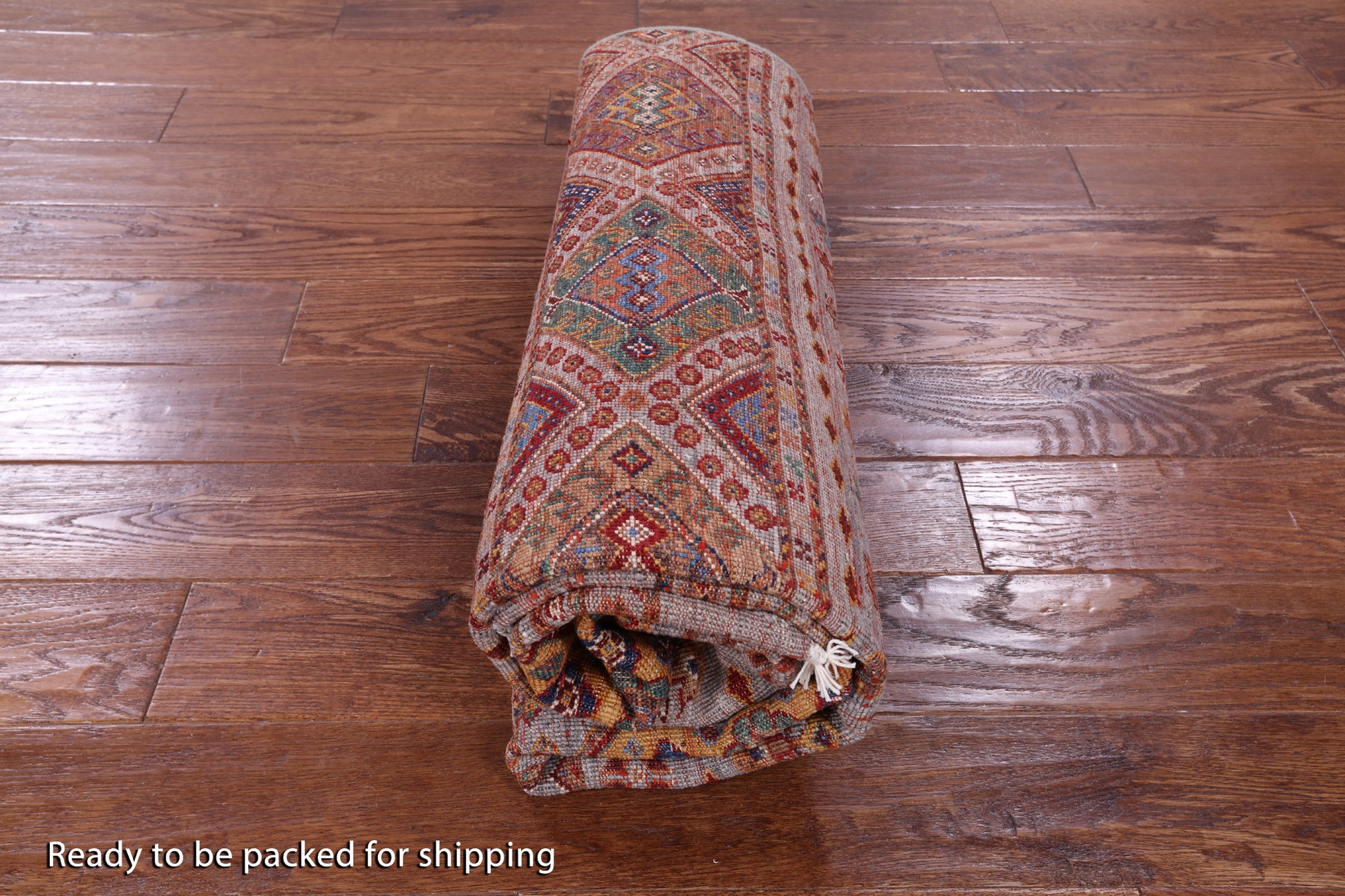Khorjin Persian Gabbeh Hand Knotted Wool Rug - 5' 0" X 6' 7" - Golden Nile