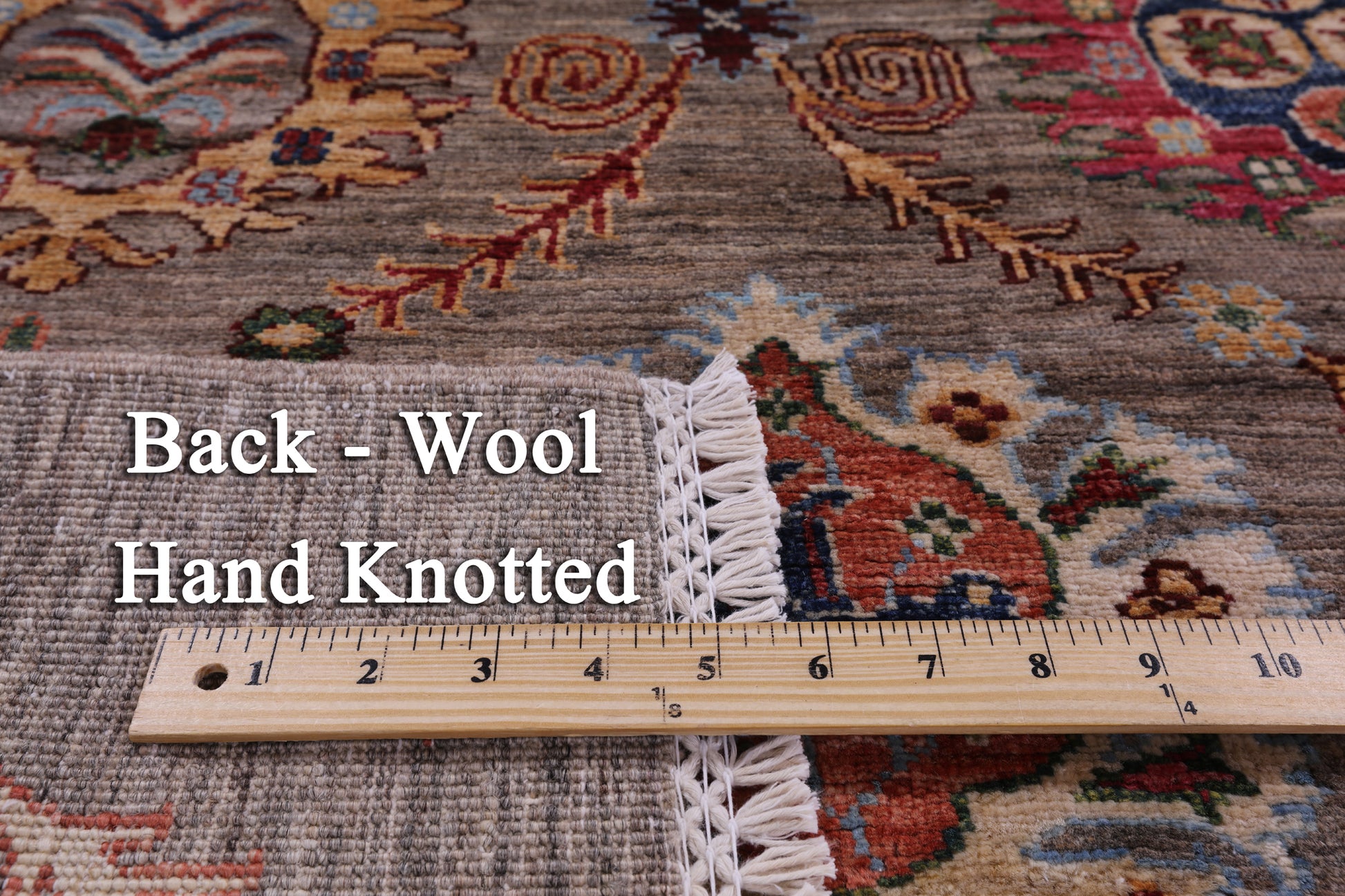 Peshawar Hand Knotted Wool Rug - 5' 1" X 6' 6" - Golden Nile