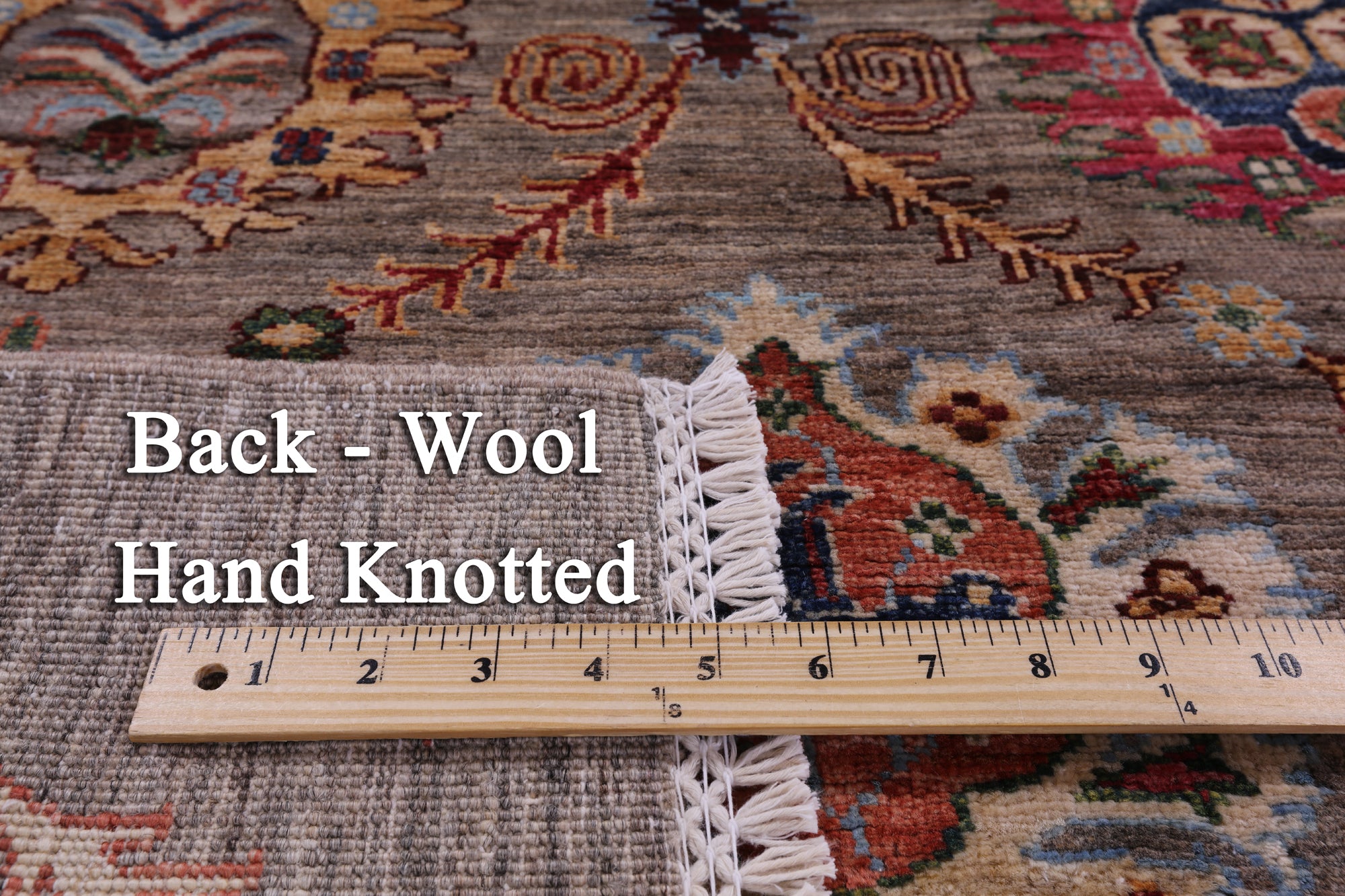 Peshawar Hand Knotted Wool Rug - 5' 1" X 6' 6" - Golden Nile