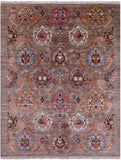 Peshawar Hand Knotted Wool Rug - 5' 1" X 6' 6" - Golden Nile
