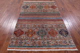 Khorjin Persian Gabbeh Handmade Wool Rug - 4' 8" X 6' 11" - Golden Nile