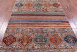 Khorjin Persian Gabbeh Handmade Wool Rug - 4' 8" X 6' 11" - Golden Nile