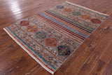 Khorjin Persian Gabbeh Handmade Wool Rug - 4' 8" X 6' 11" - Golden Nile