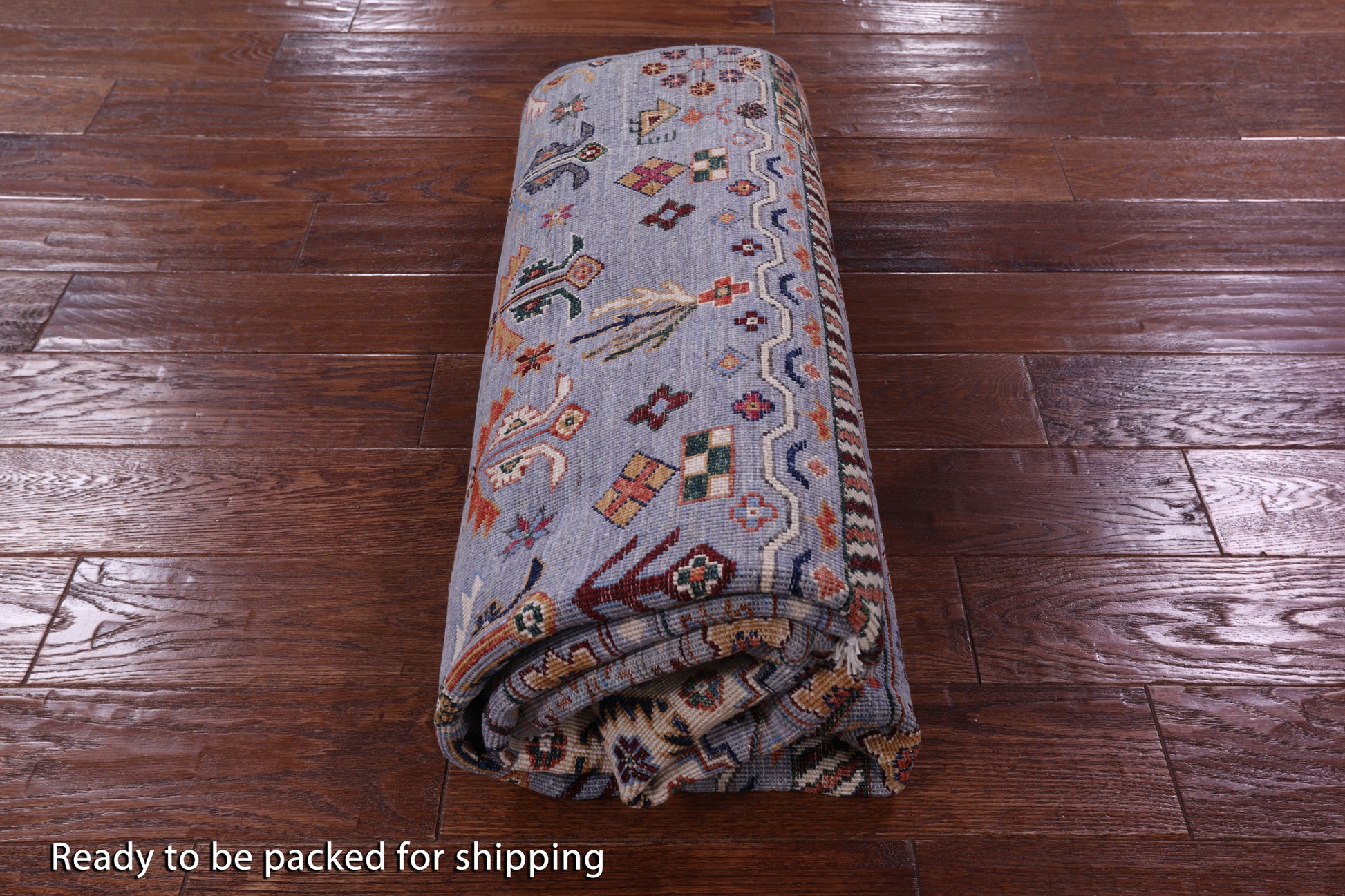 Grey Khorjin Persian Gabbeh Hand Knotted Wool Rug - 5' 2" X 6' 7" - Golden Nile