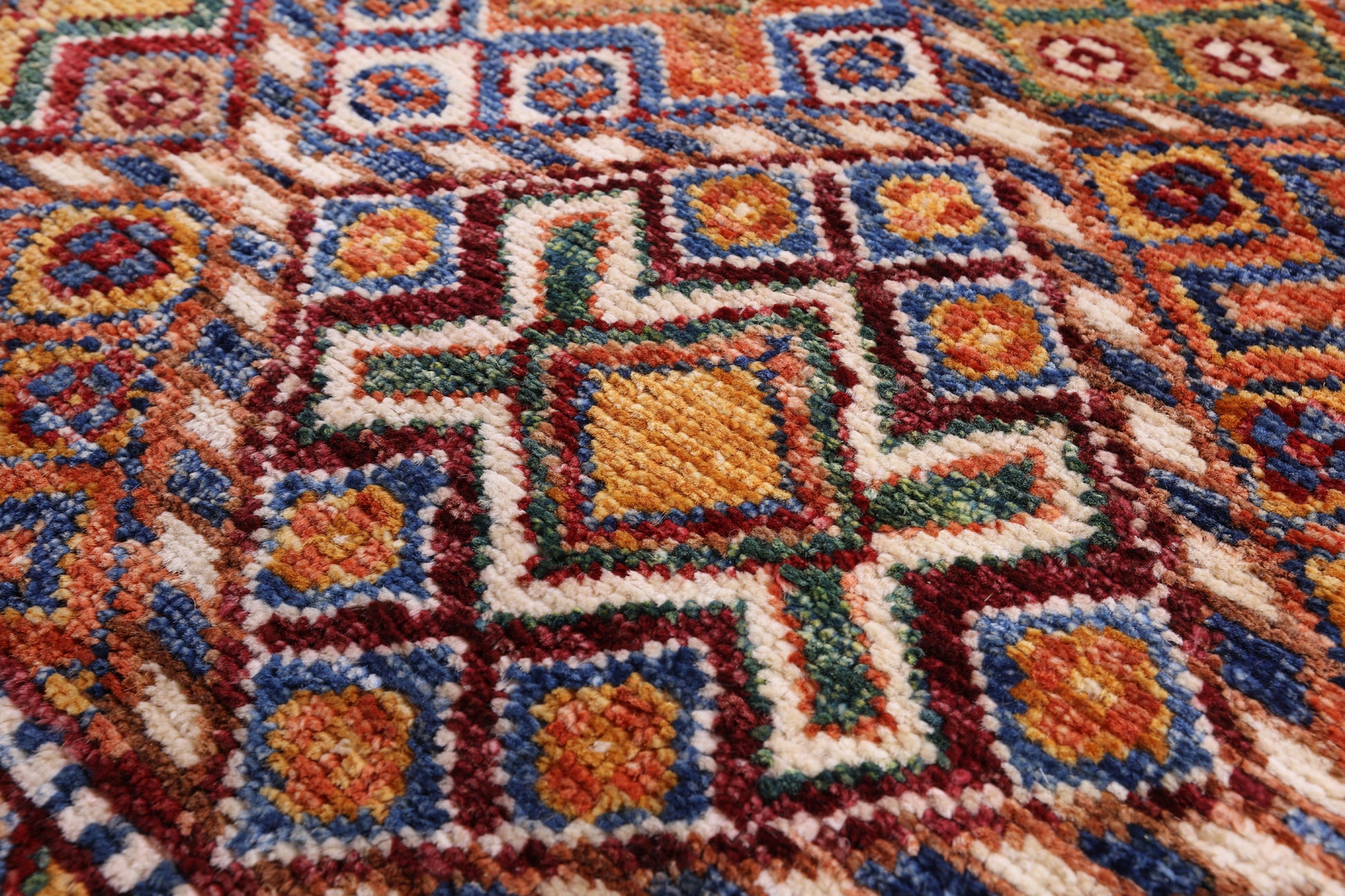 Khorjin Persian Gabbeh Hand Knotted Wool Rug - 8' 0" X 10' 5" - Golden Nile