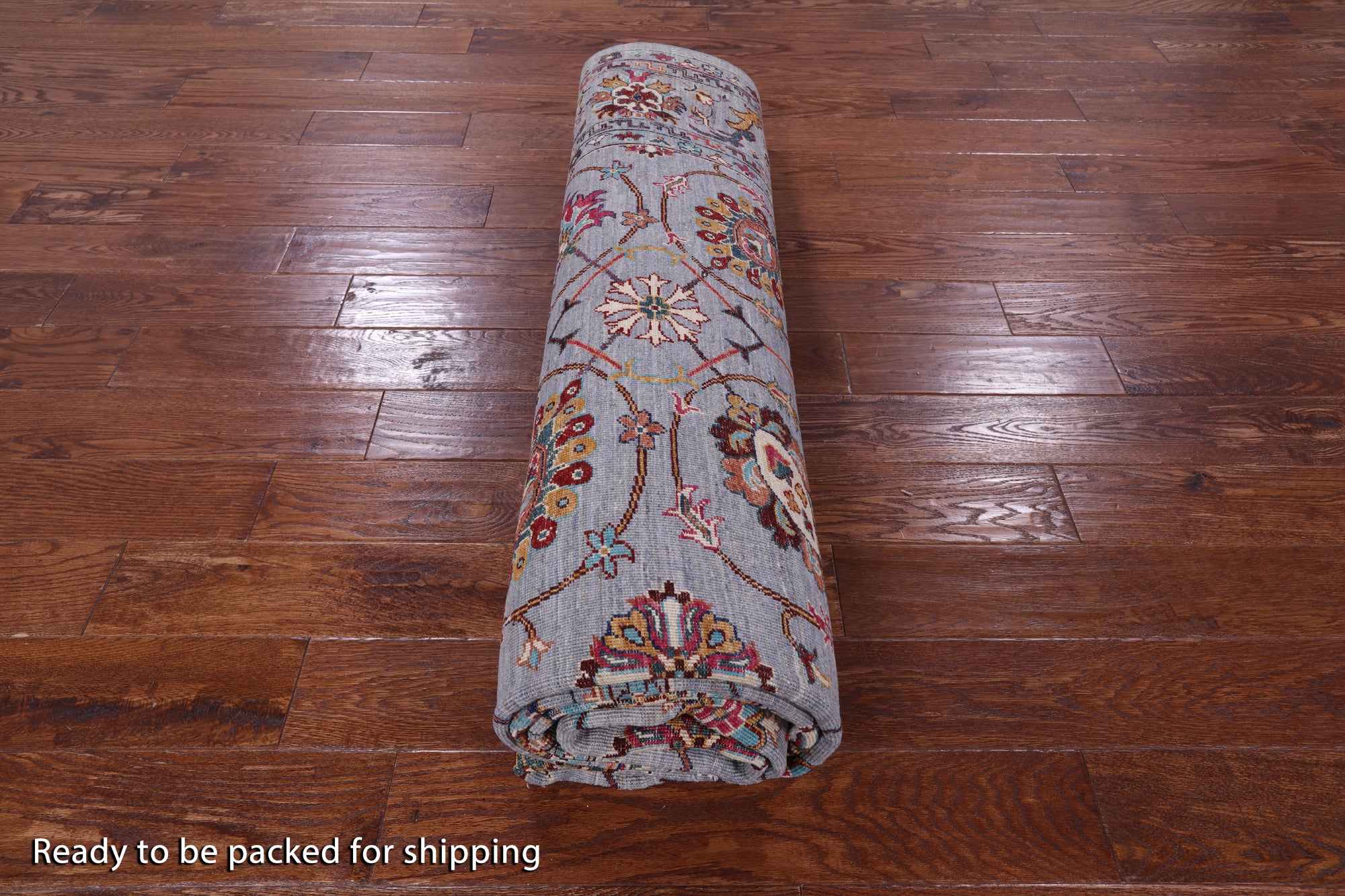 Grey Peshawar Hand Knotted Wool Rug - 8' 2" X 10' 1" - Golden Nile