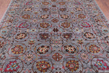 Grey Peshawar Hand Knotted Wool Rug - 8' 2" X 10' 1" - Golden Nile
