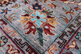 Grey Peshawar Hand Knotted Wool Rug - 8' 2" X 10' 1" - Golden Nile