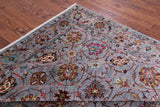 Grey Peshawar Hand Knotted Wool Rug - 8' 2" X 10' 1" - Golden Nile